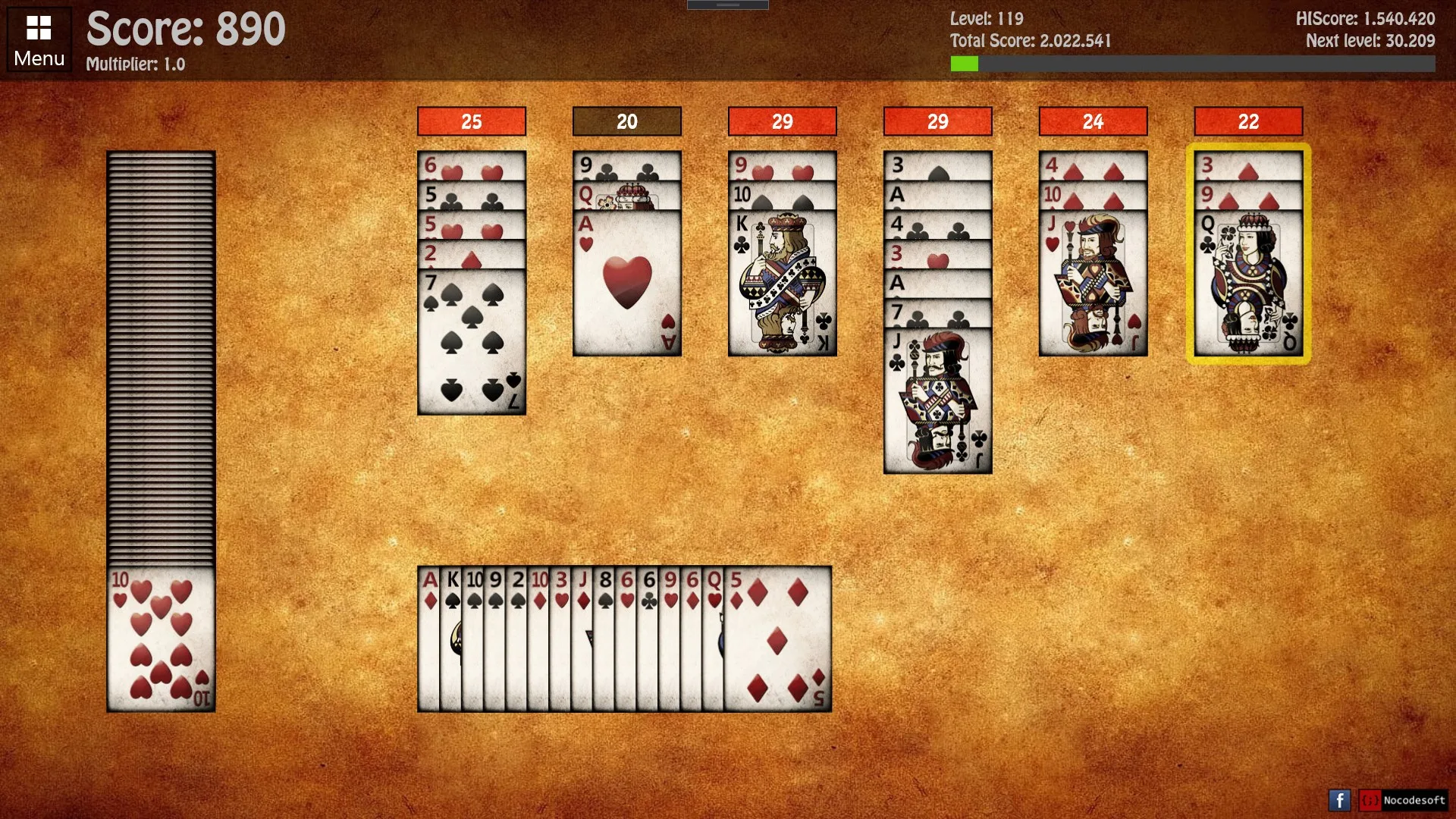 Blackjack Solitaire screenshot 3