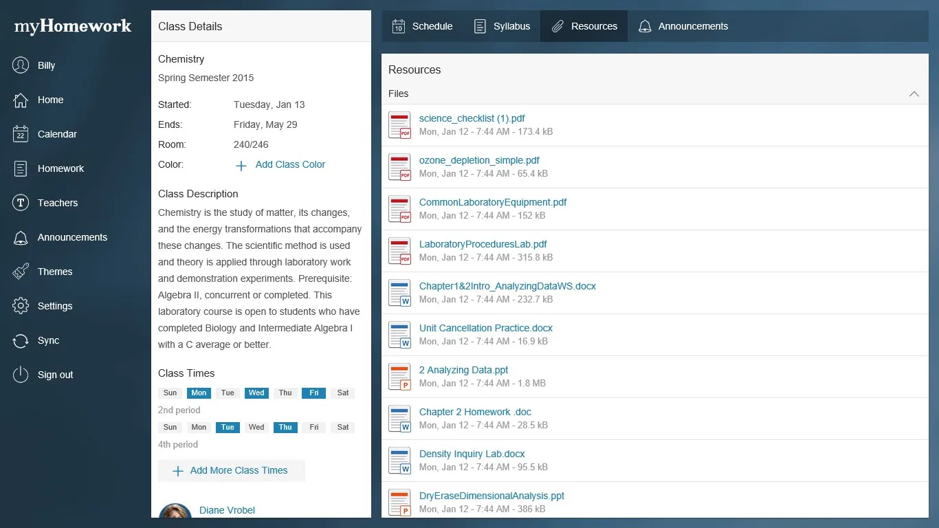myHomework screenshot 5