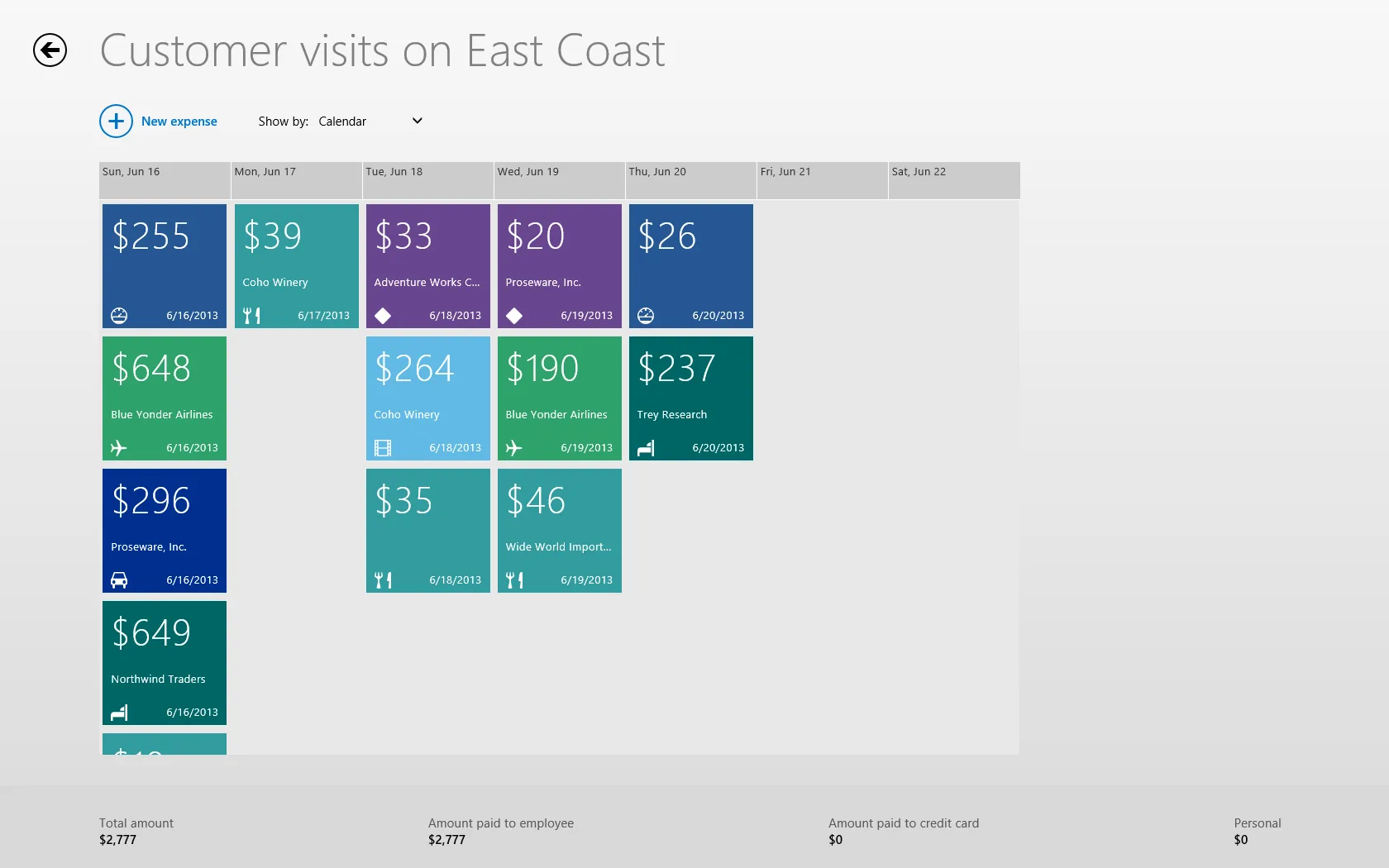 Dynamics AX 2012 Expenses screenshot 3