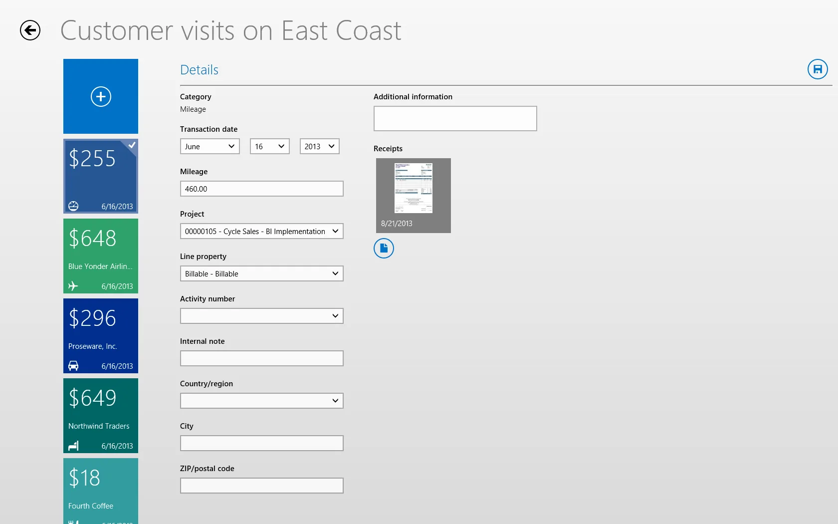 Dynamics AX 2012 Expenses screenshot 4