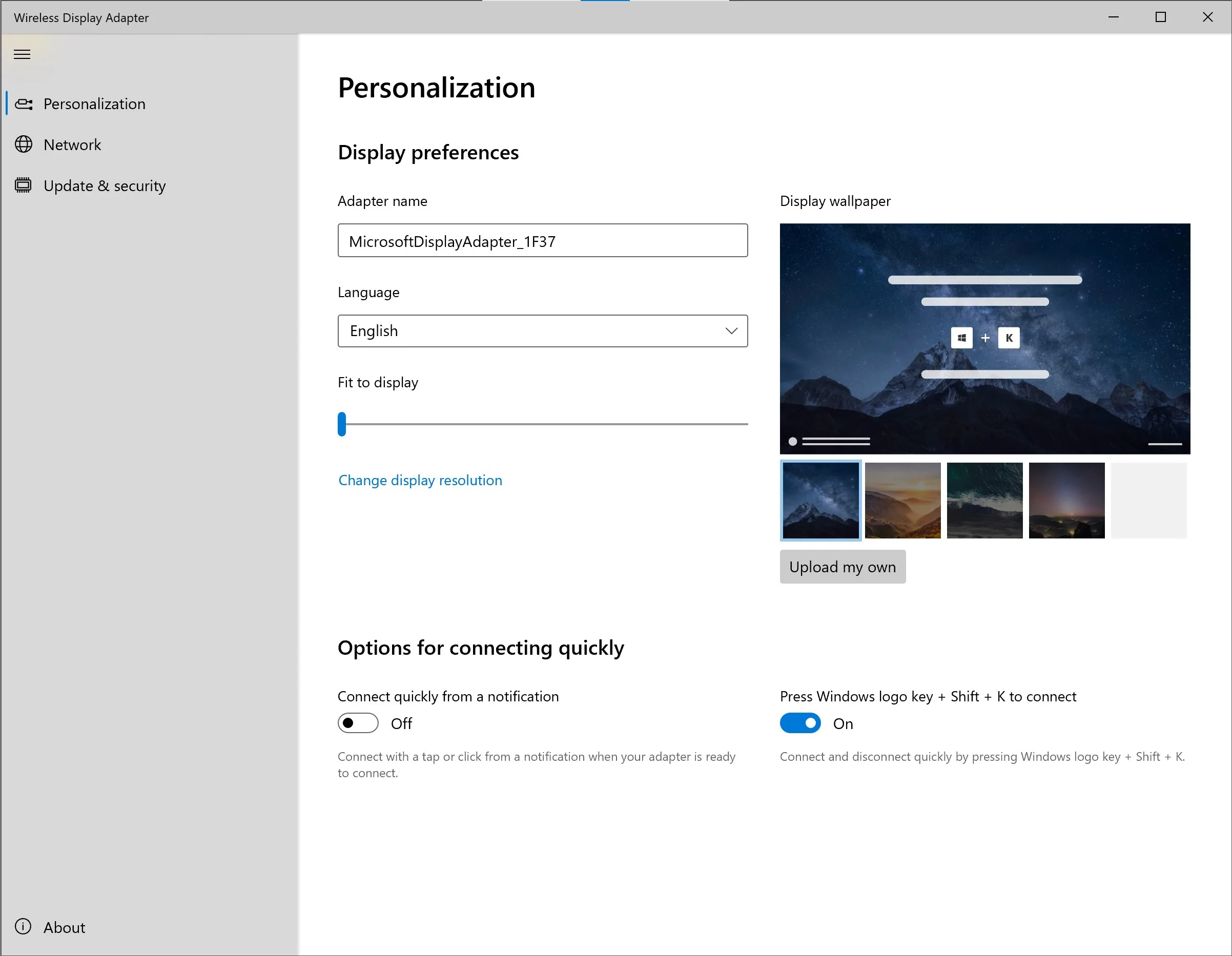 Microsoft Wireless Display Adapter screenshot 1
