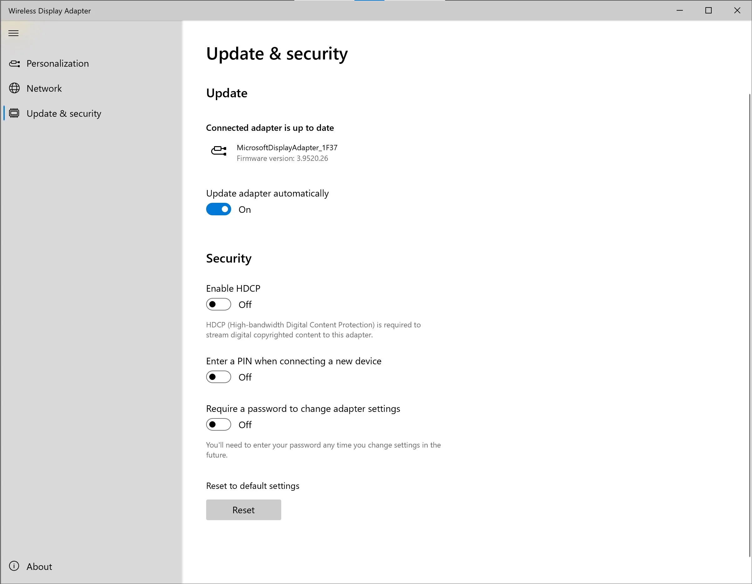 Microsoft Wireless Display Adapter screenshot 3