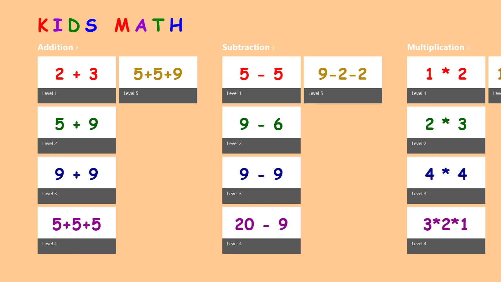 Kids Math Practice screenshot 1