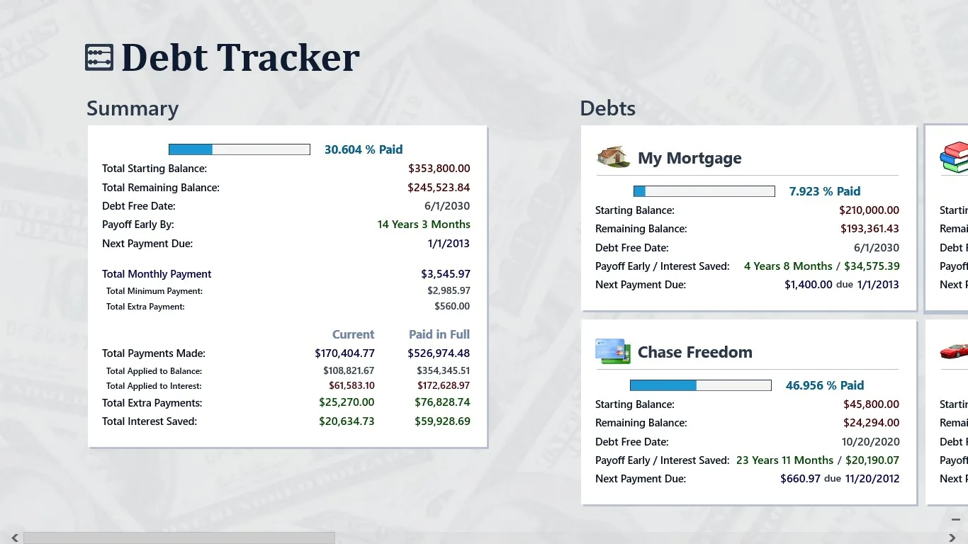 Debt Tracker screenshot 1