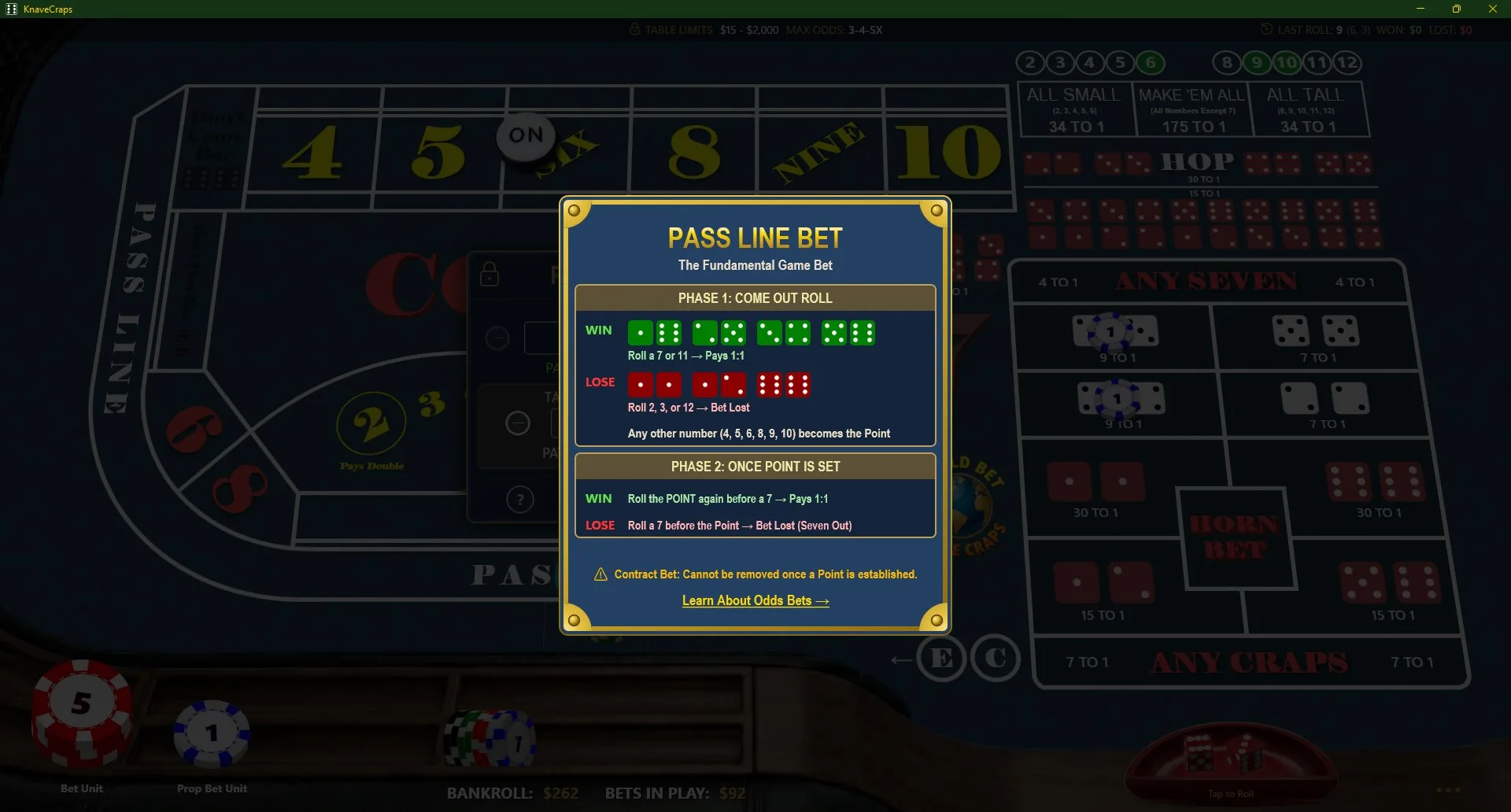 Knave Craps screenshot 3