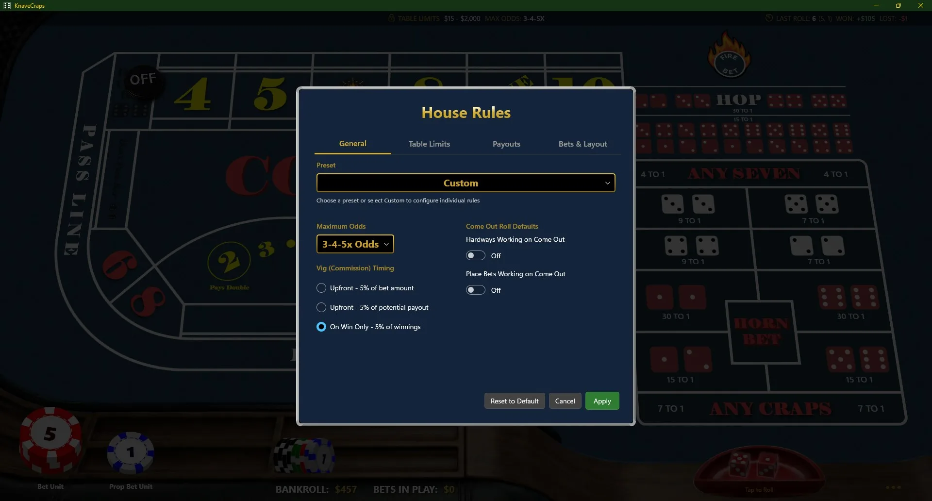 Knave Craps screenshot 5