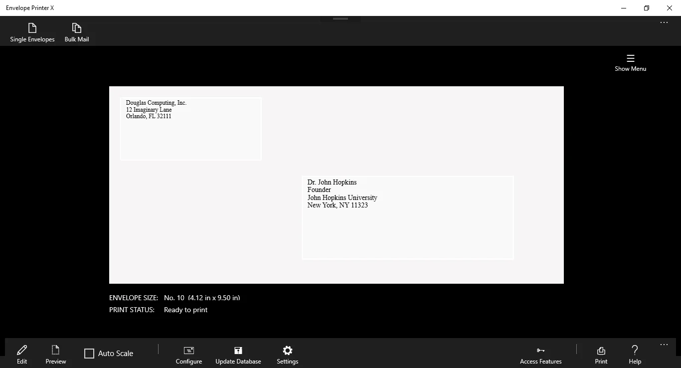 DC Envelope Printer screenshot 1