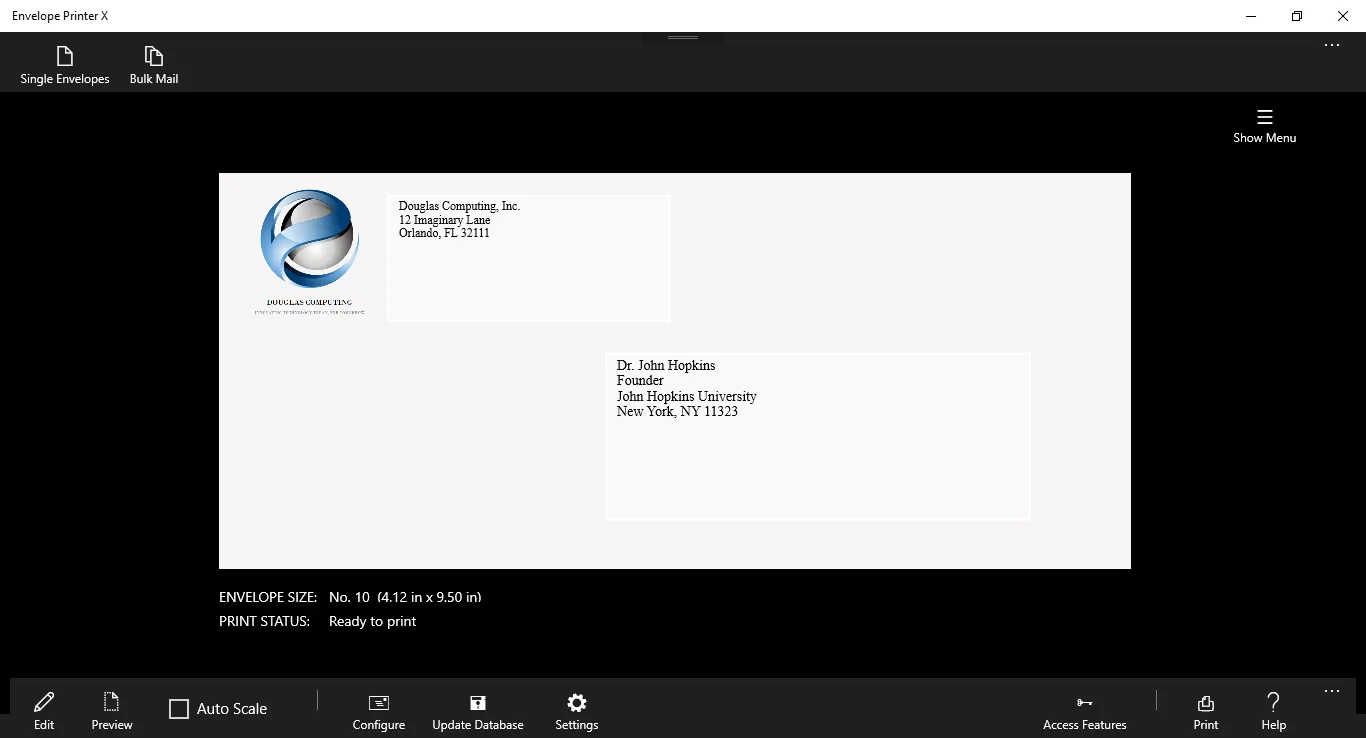 DC Envelope Printer screenshot 2