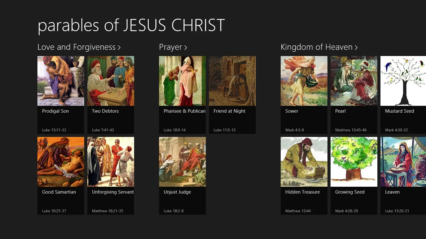 Parables of Jesus Christ screenshot 1