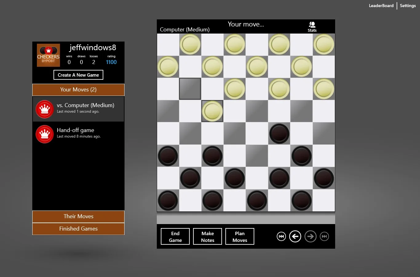 Checkers By Post Free screenshot 2