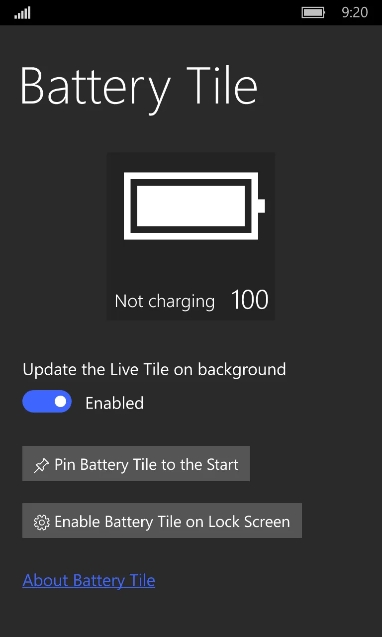 Battery Tile screenshot 1