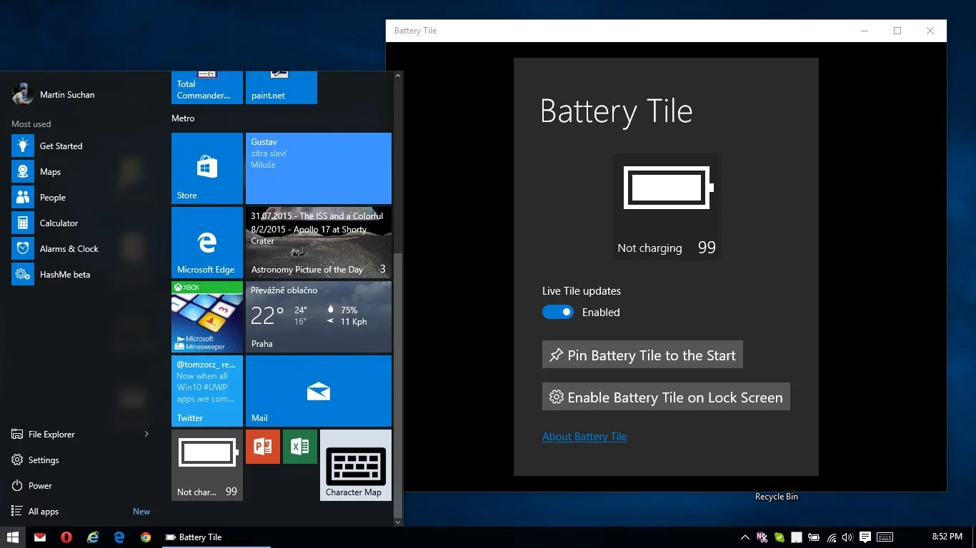 Battery Tile screenshot 2