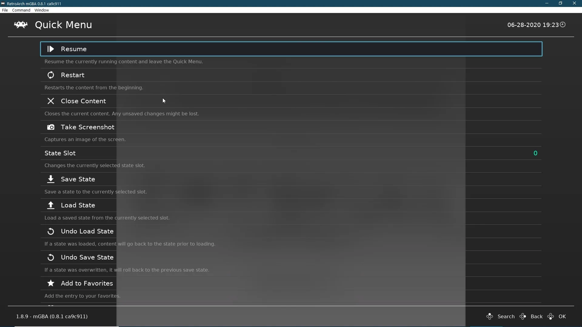 RetroArch screenshot 4