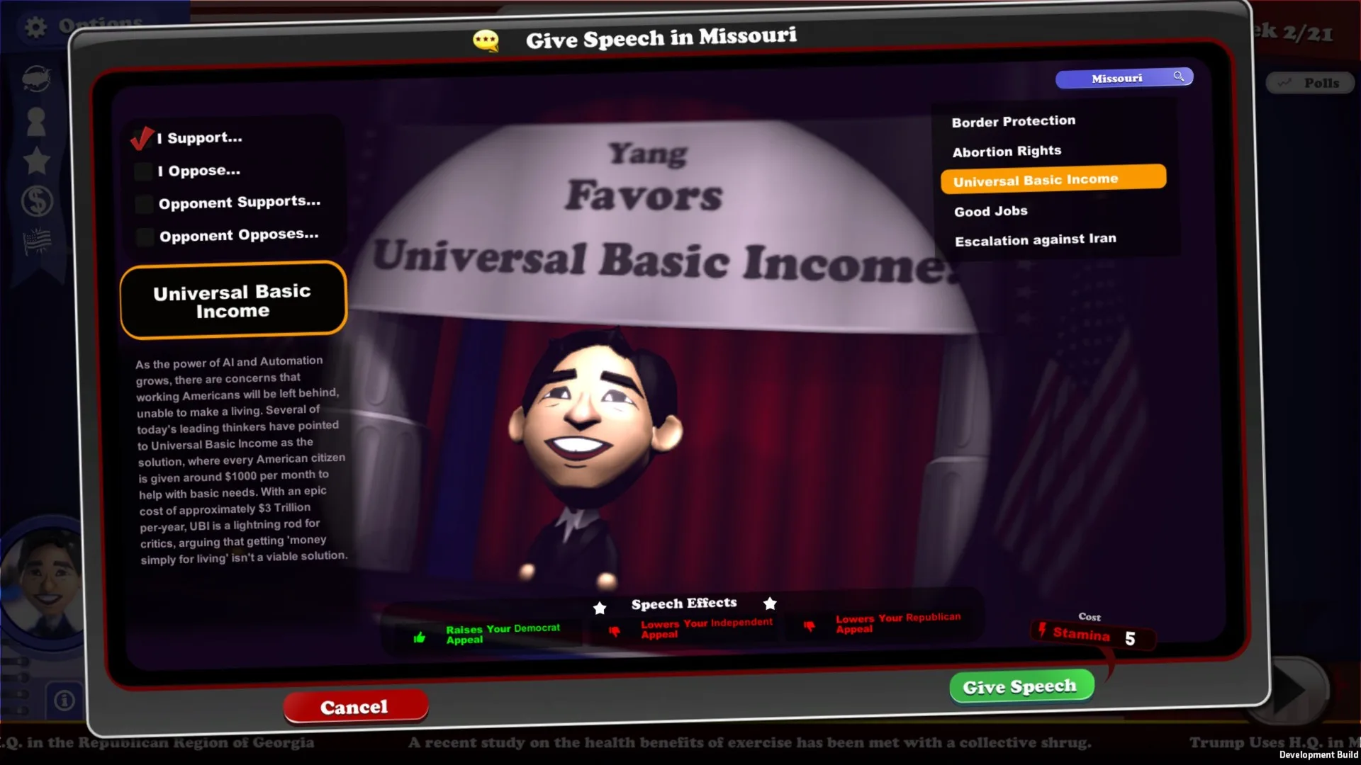 The Political Machine 2020 screenshot 5