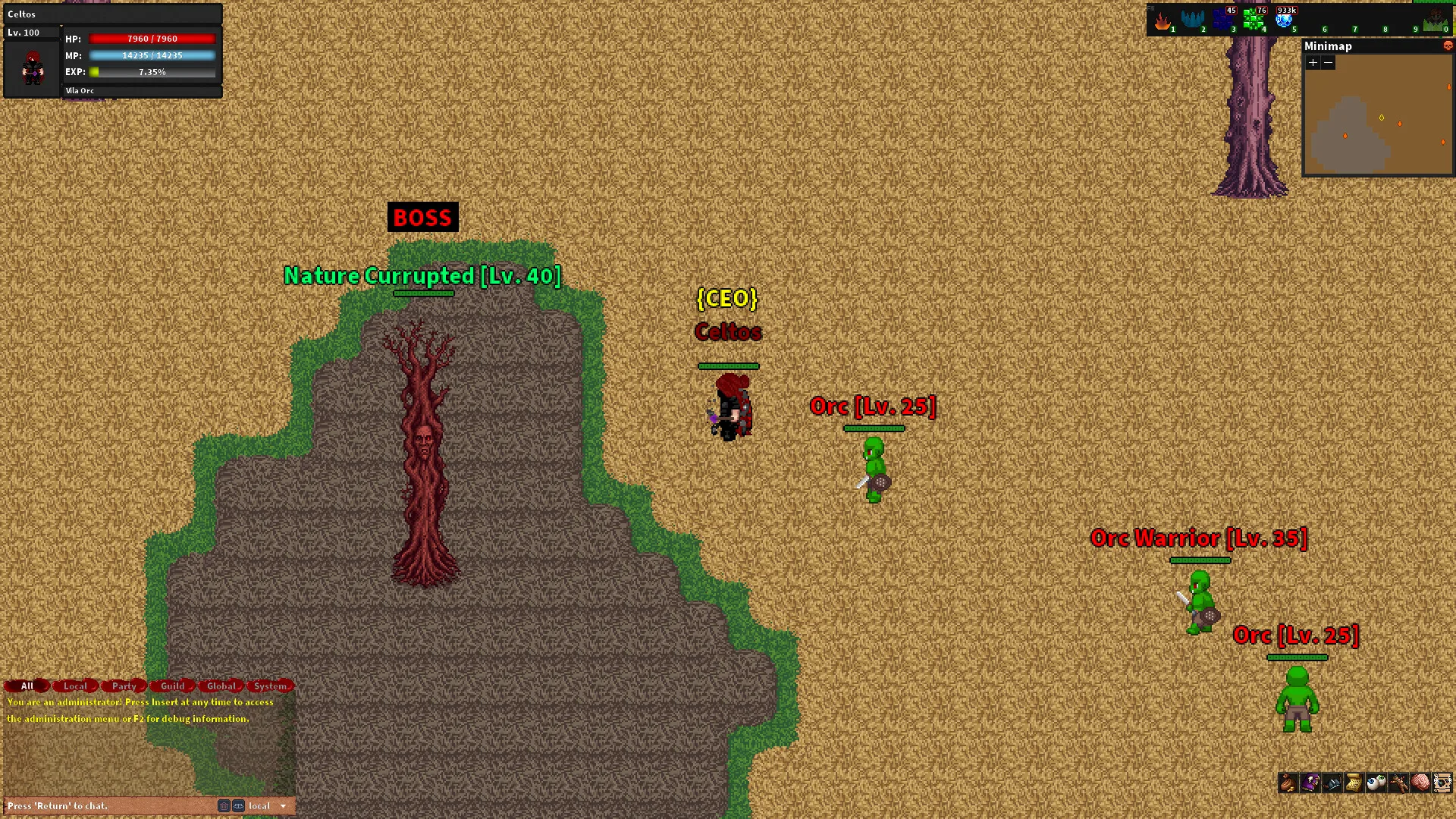 Rebornia - MMORPG 2D screenshot 1