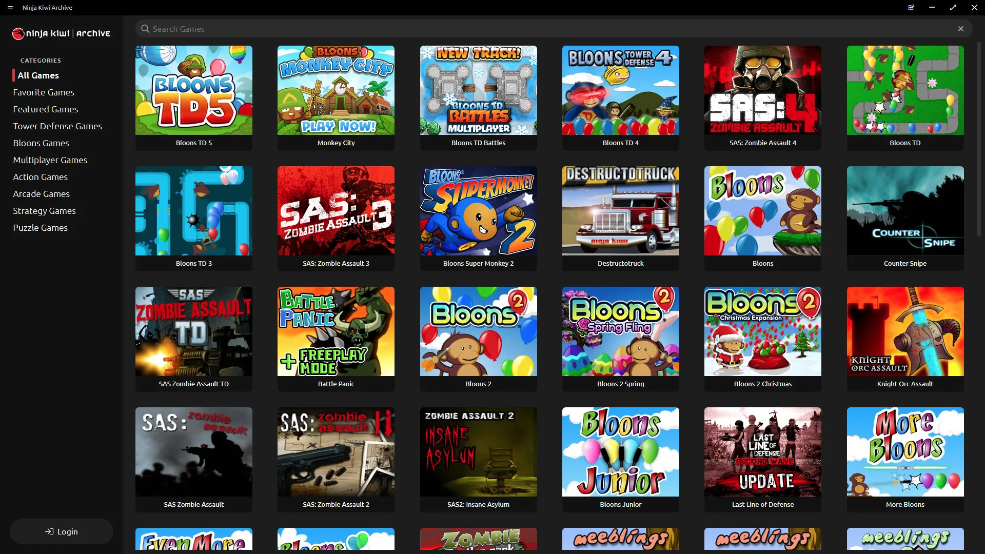 Ninja Kiwi Archive screenshot 2