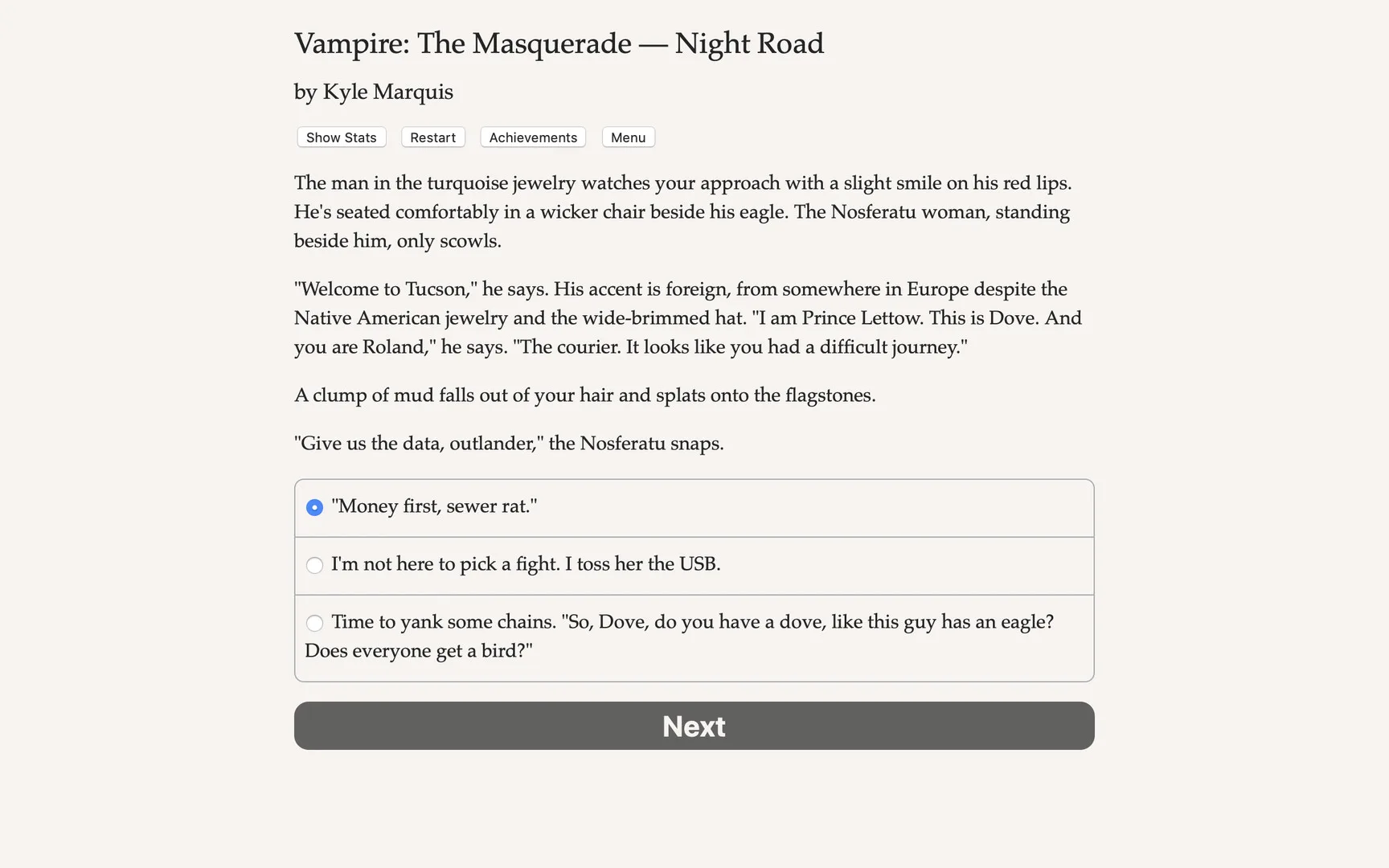 Vampire: The Masquerade — Night Road screenshot 1