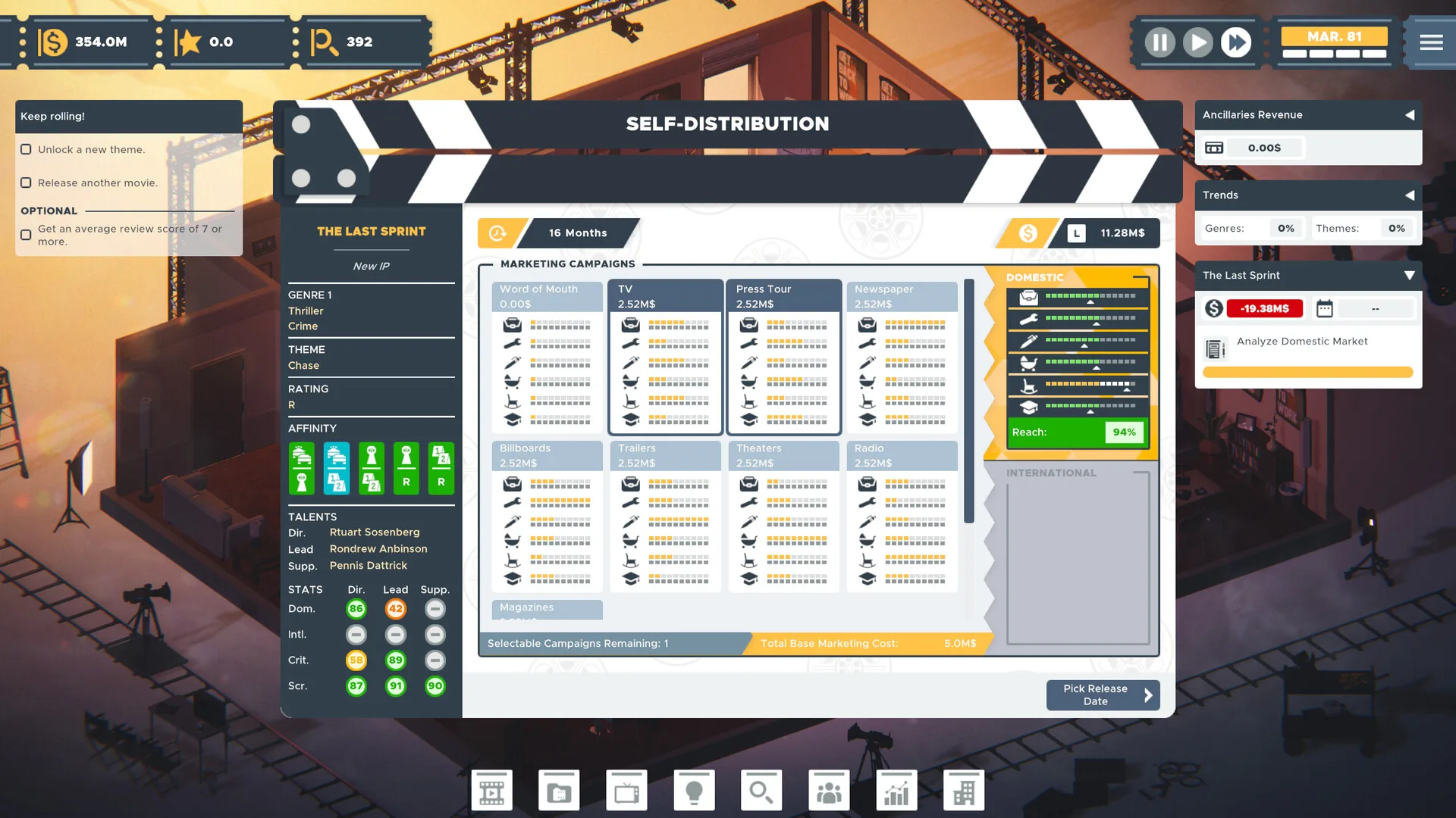 The Executive - Movie Industry Tycoon screenshot 5