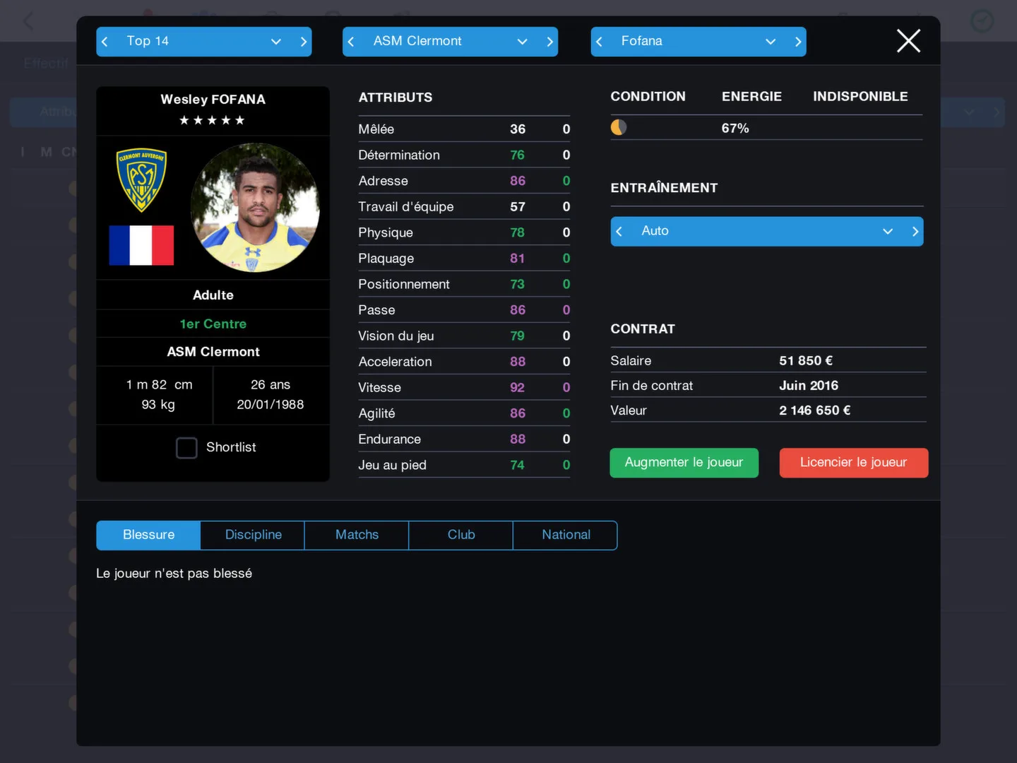 Pro Rugby Manager 2015 screenshot 1
