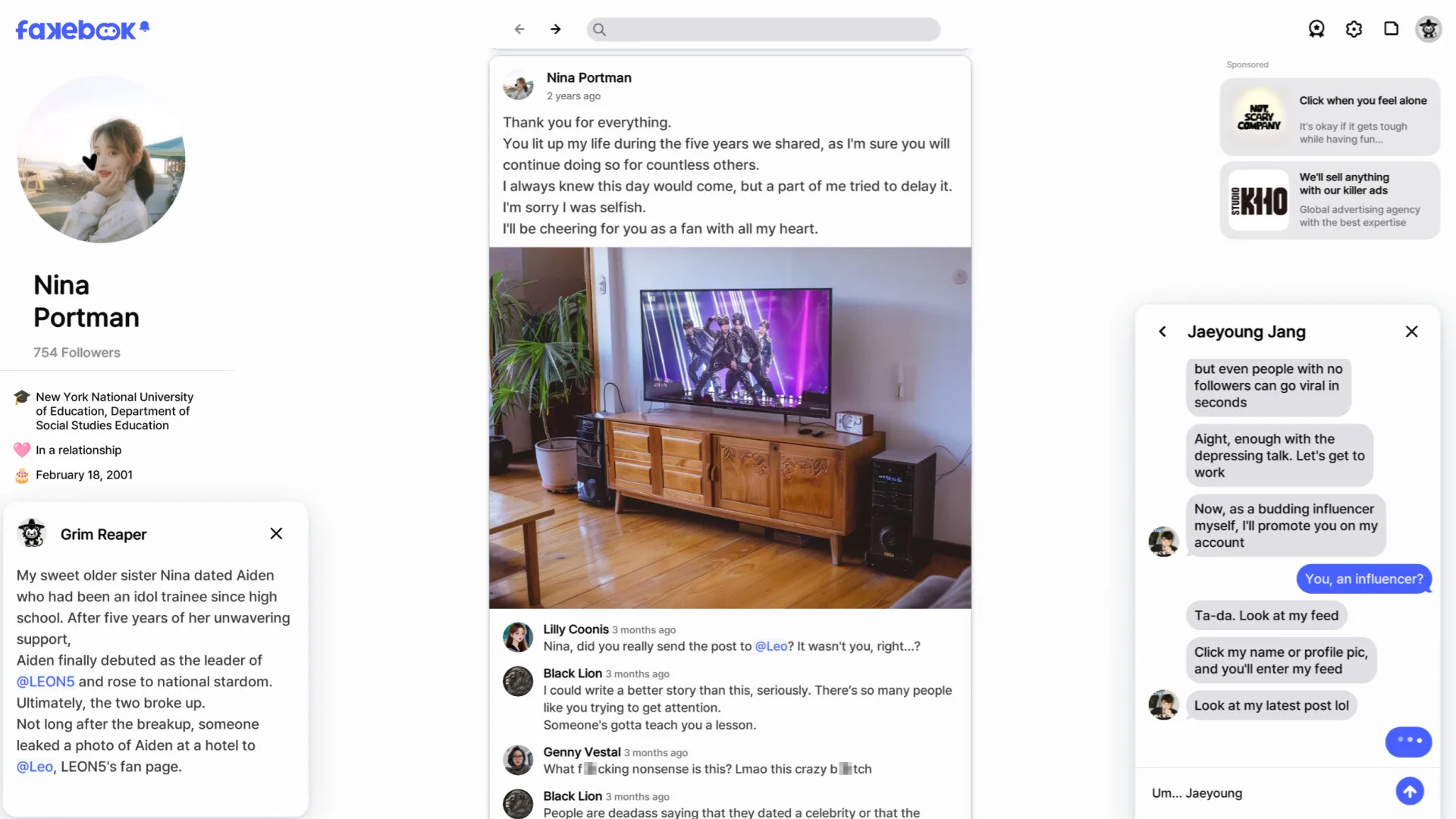FAKEBOOK screenshot 3