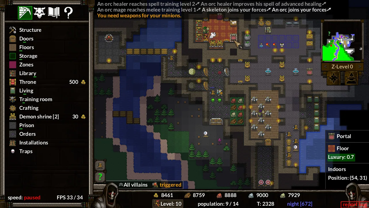 KeeperRL screenshot 1