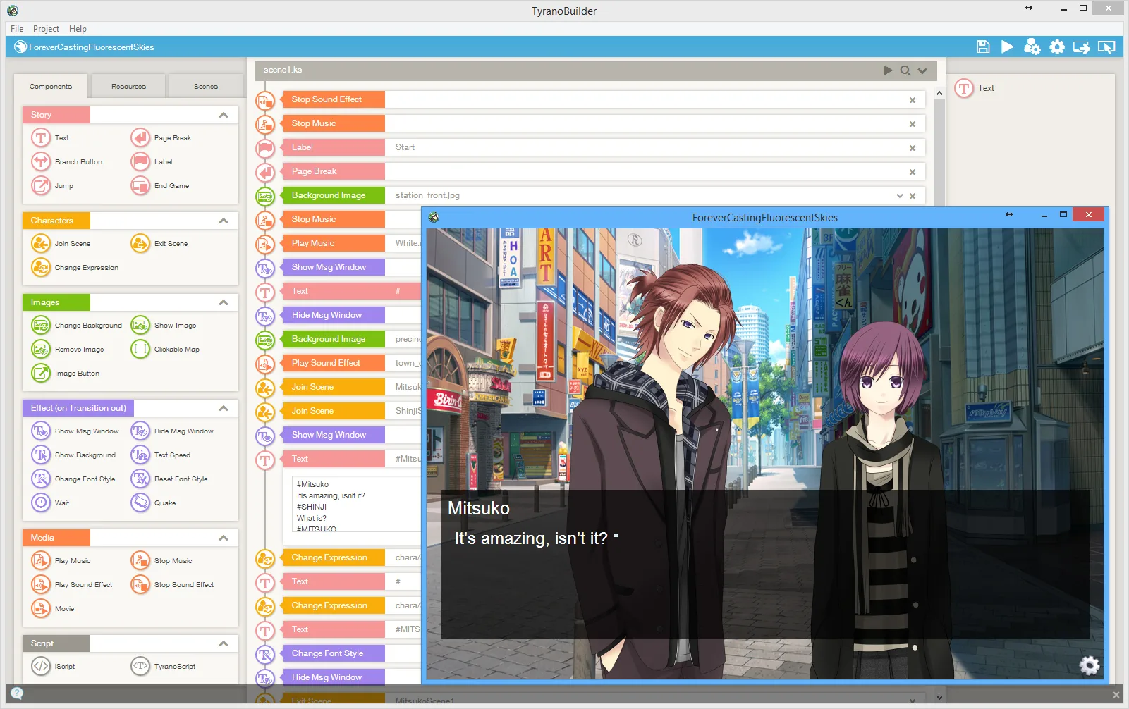 TyranoBuilder Visual Novel Studio screenshot 2