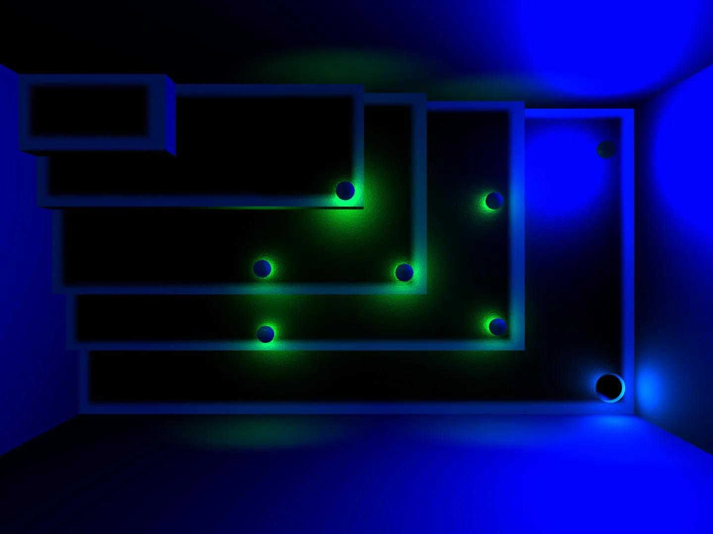 "Glow Ball" - The billiard puzzle game screenshot 2