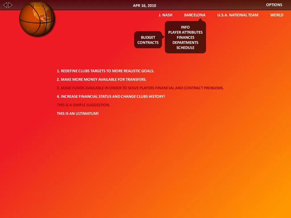 World Basketball Manager 2010 screenshot 2