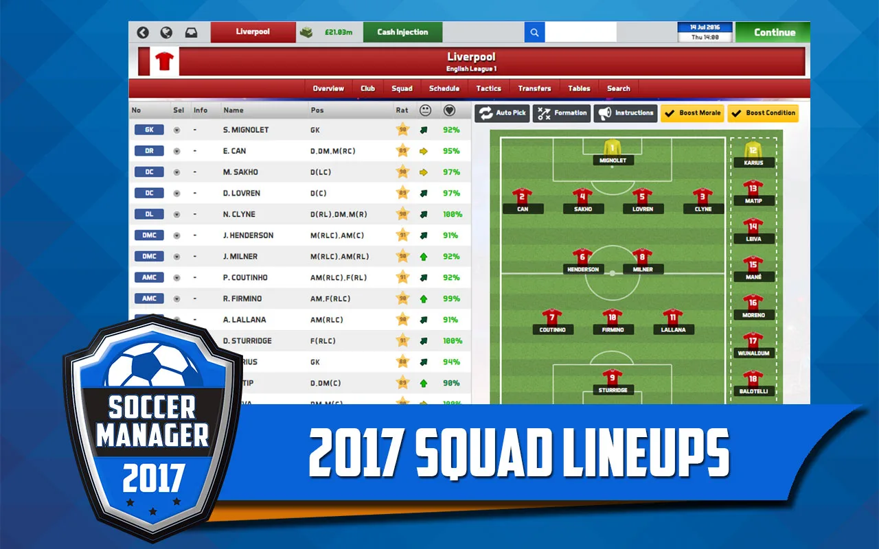 Soccer Manager 2017 screenshot 1