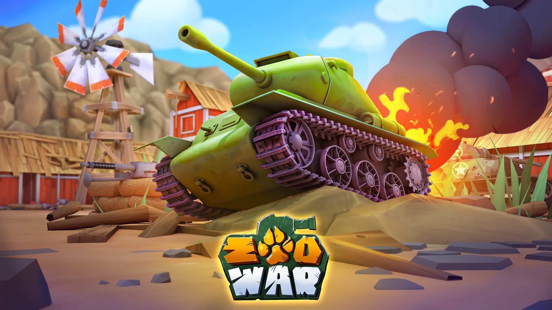 Tank games Zoo War: Battle Royale online screenshot 1