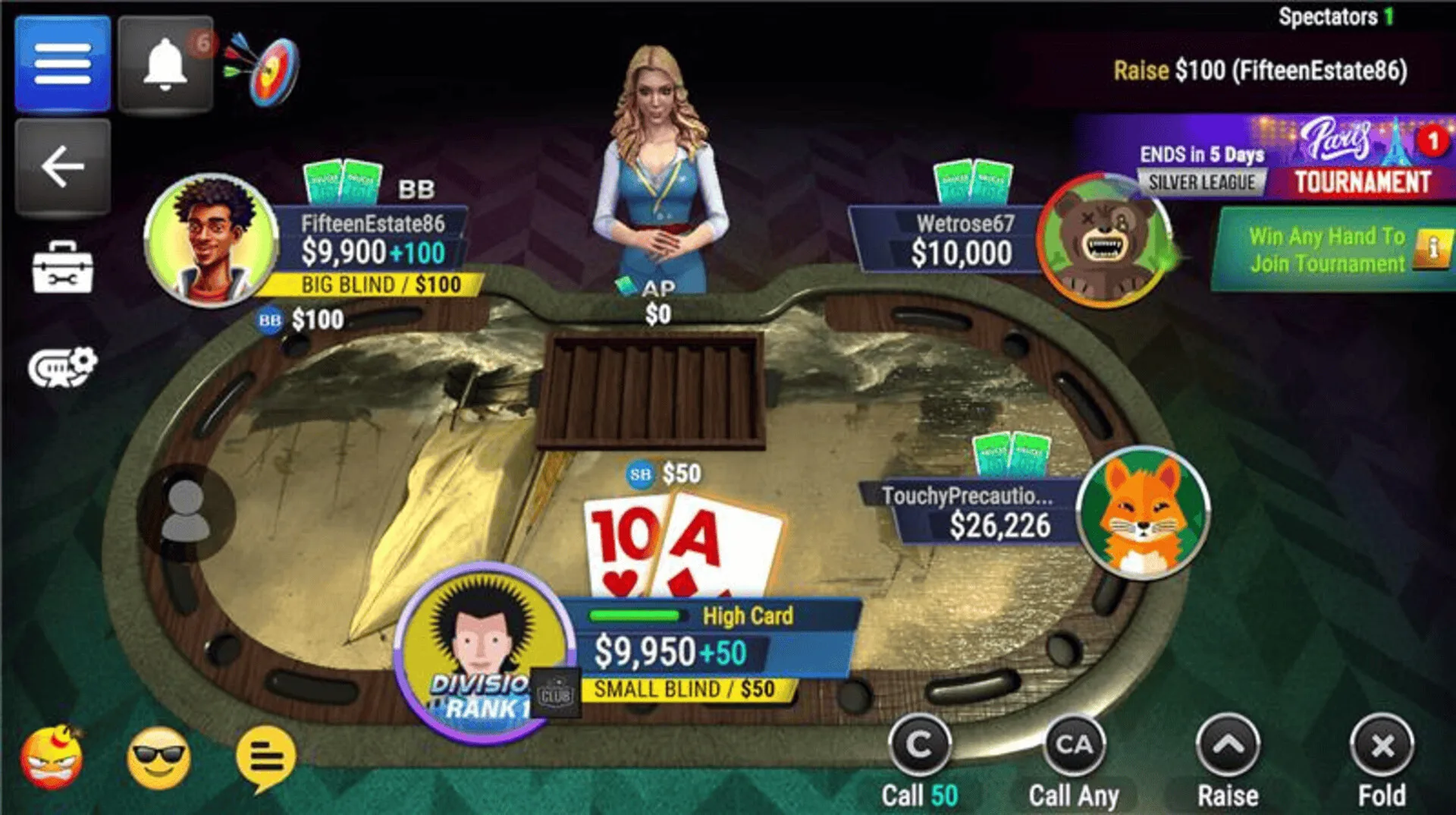 Poker Legends: Texas Hold'em Poker Tournaments screenshot 2