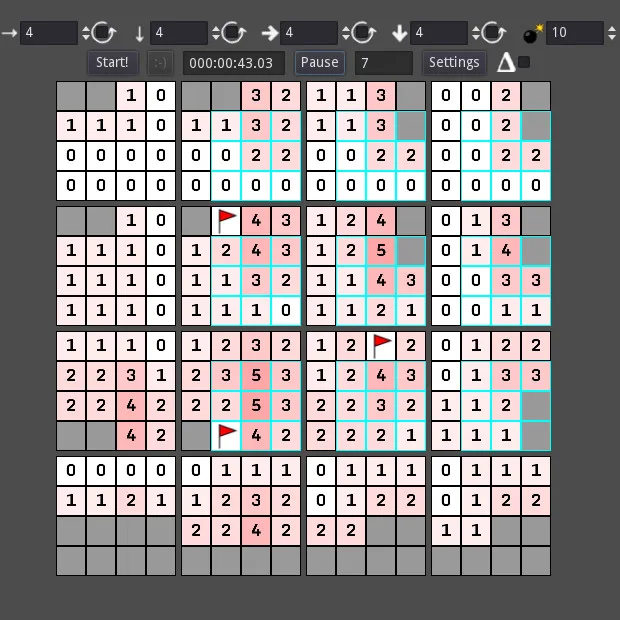 4D Minesweeper screenshot 1