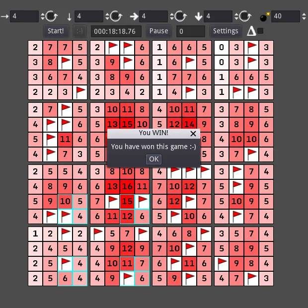 4D Minesweeper screenshot 3
