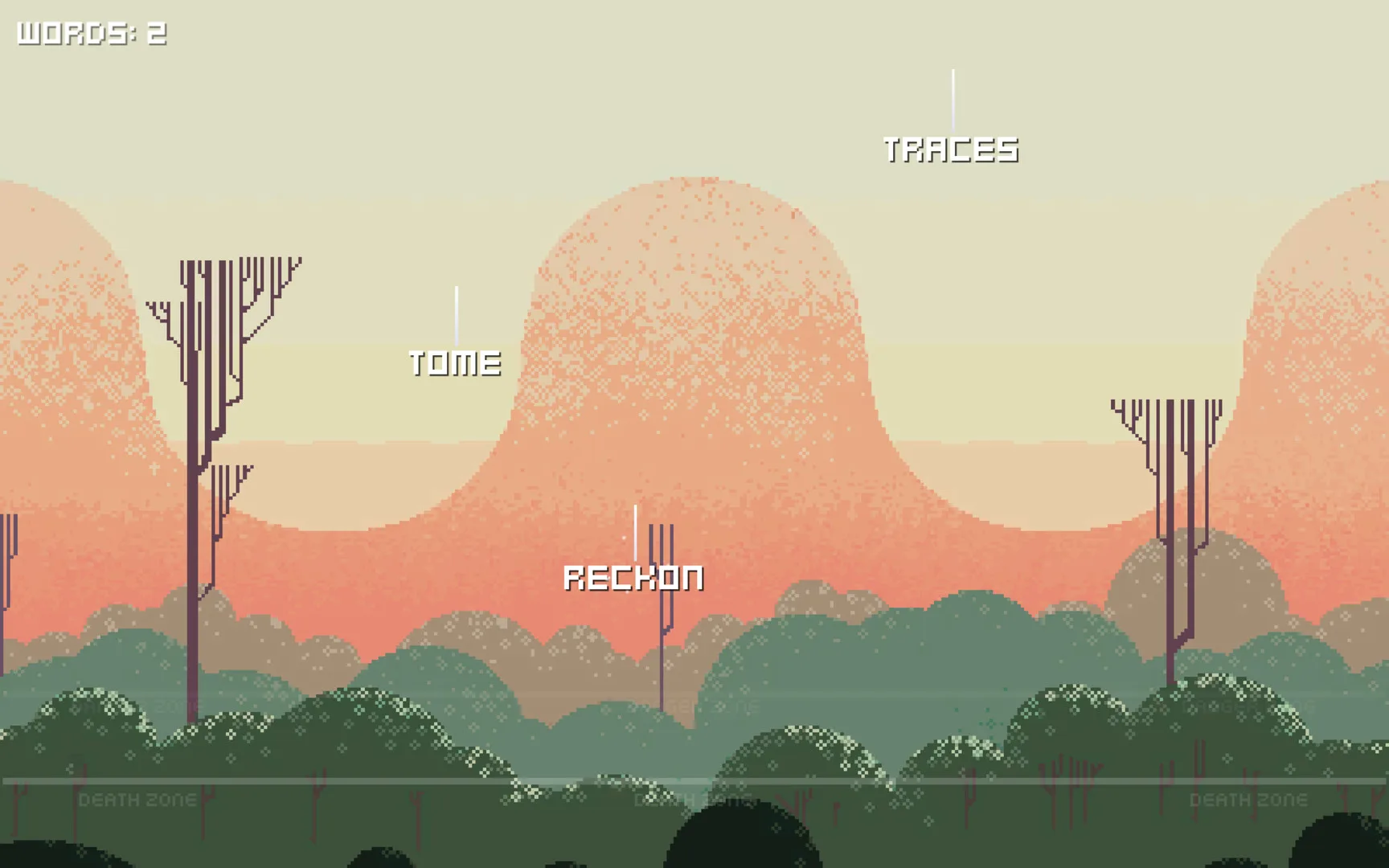 Falling words screenshot 1