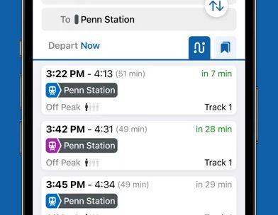 MTA TrainTime screenshot 2