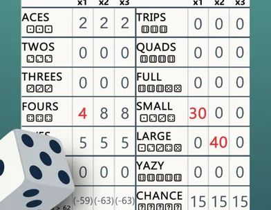 Yazy yatzy dice game screenshot 3