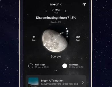 MoonX: Місячний Календар Фаз screenshot 2