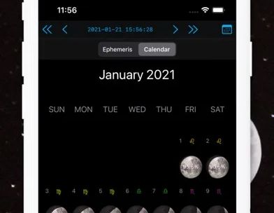 Moon Phase Calendar LunarSight screenshot 2
