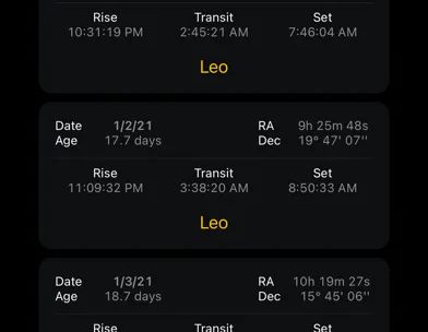 Moon Phase Calendar LunarSight screenshot 5