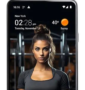 Transparent clock and weather screenshot 1