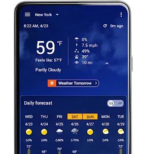 Transparent clock and weather screenshot 3