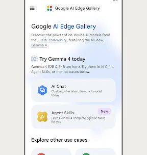 Google AI Edge Gallery screenshot 1