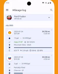Fuelio: пальне та вартість screenshot 3