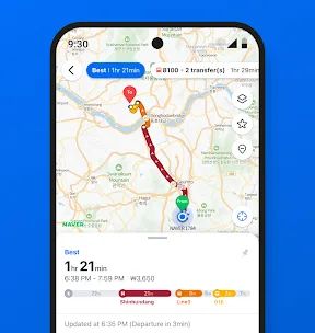 NAVER Maps, Navigation screenshot 5