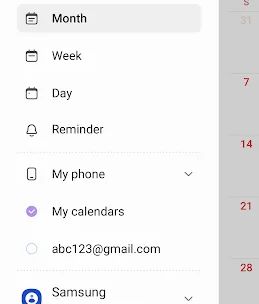 Samsung Calendar screenshot 5