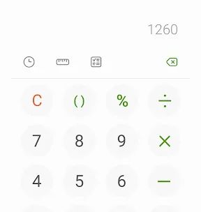 Samsung Calculator screenshot 1