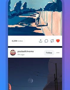 Tumblr Social Media & Art Blog screenshot 2