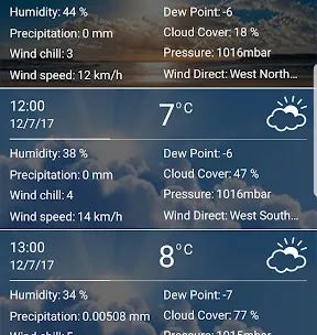 Weather app screenshot 3