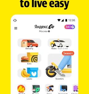 Yandex Go: Taxi Food Delivery screenshot 1