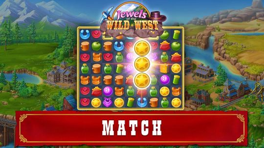 Jewels of the Wild West: Match 3 Puzzle Game screenshot 2